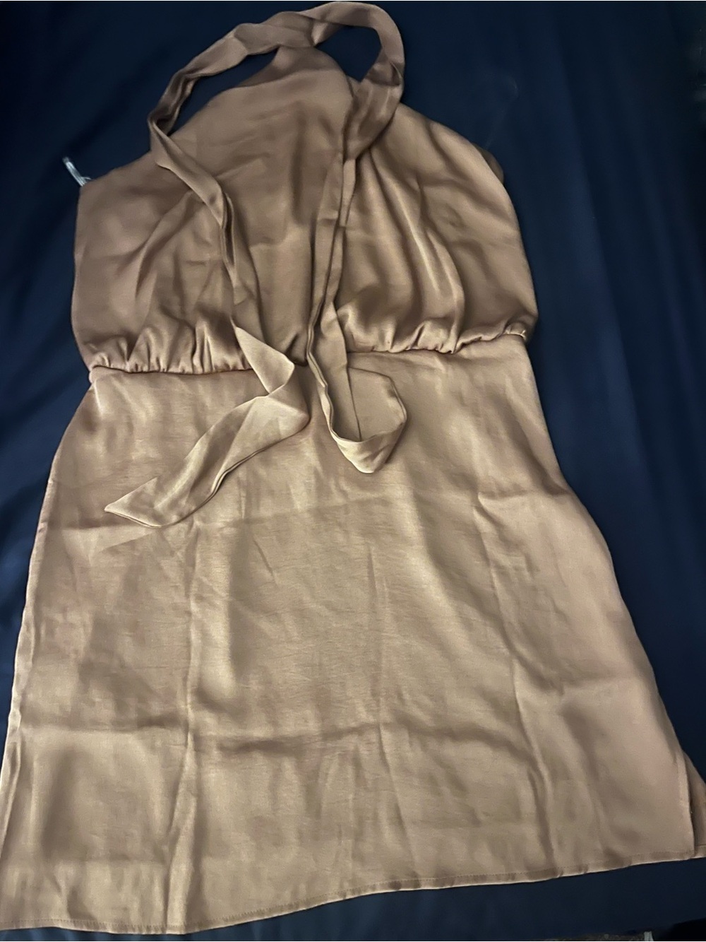 Vici Taupe Halter Mini Dress